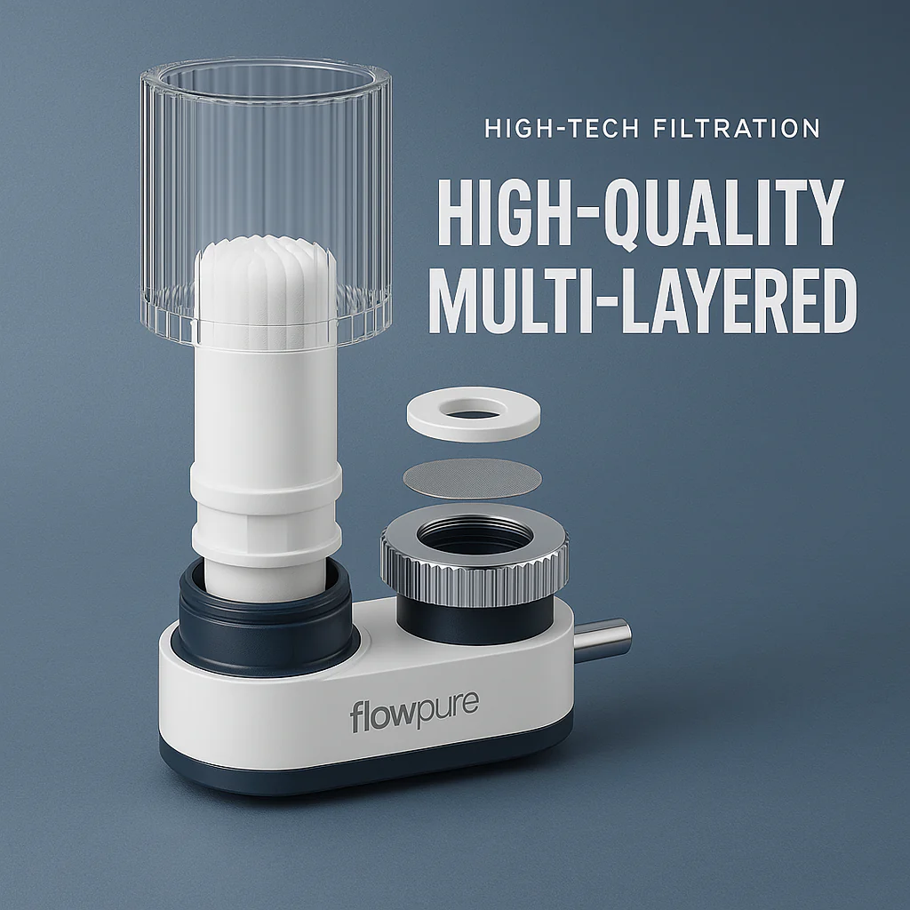 Flow Pure Water Filter with Activated Carbon