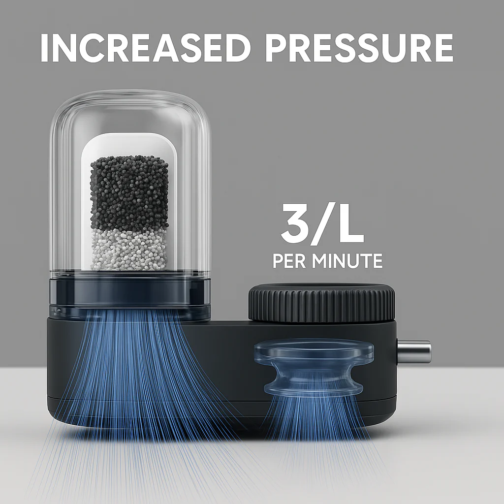Flow Pure Water Filter with Activated Carbon